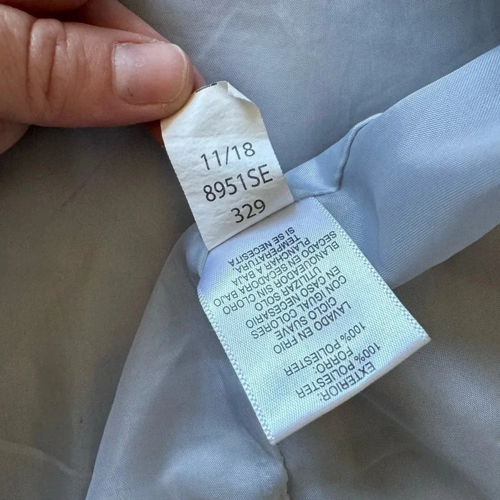 Women's Sam Edelman Ripstop Hooded Anorak Long Sleeve Zip Jacket Size Small Grey - Image 9