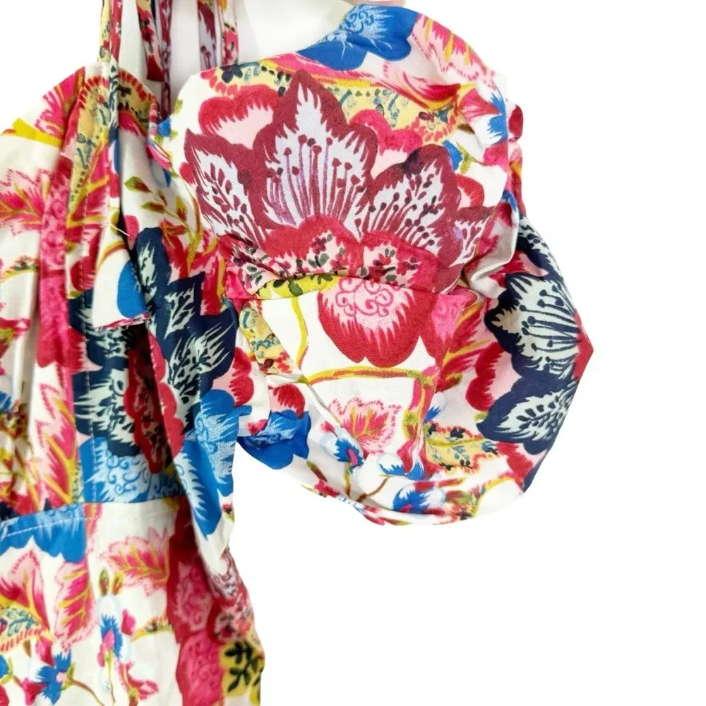 MISA Los Angeles Ruchika Floral Puff Sleeve Romper Size M NWT - Image 9