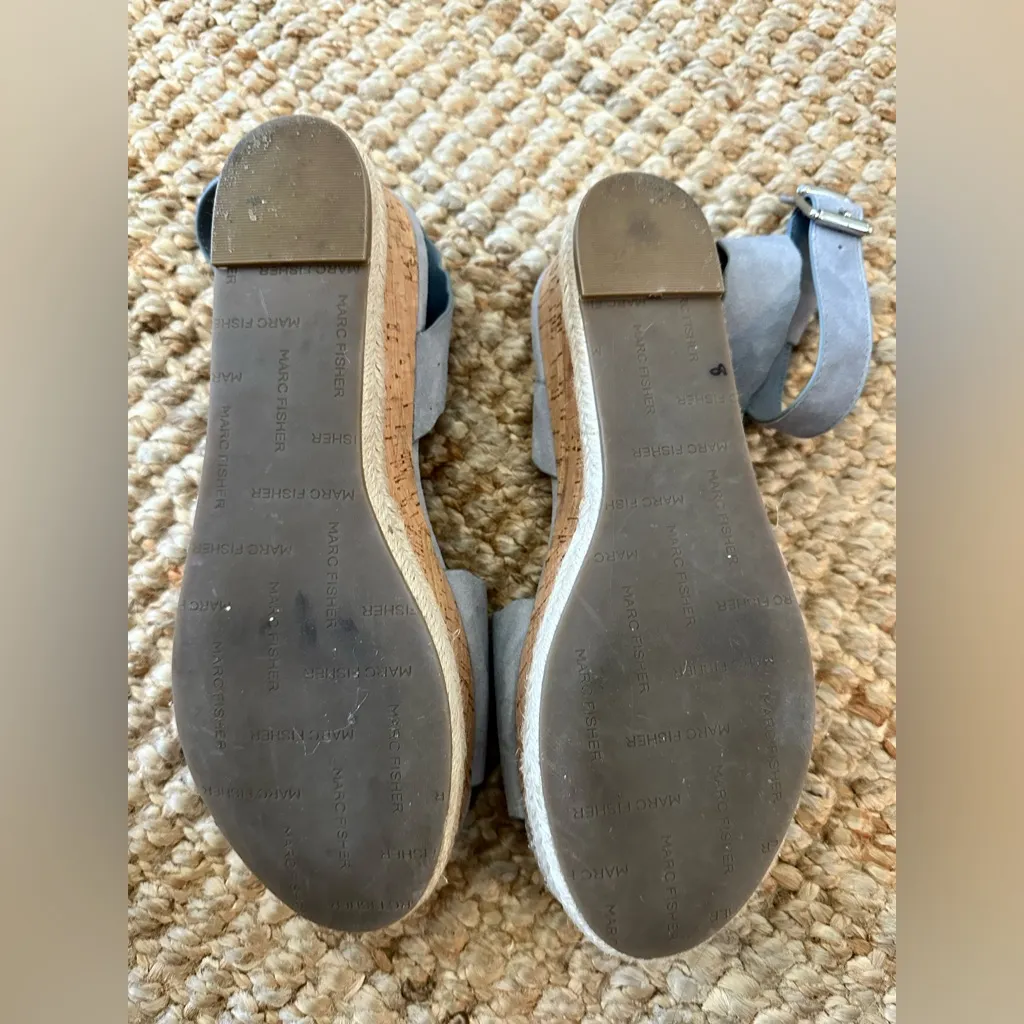 MARC FISHER Faitful Flatform Sandals Blue size 8 - Image 6