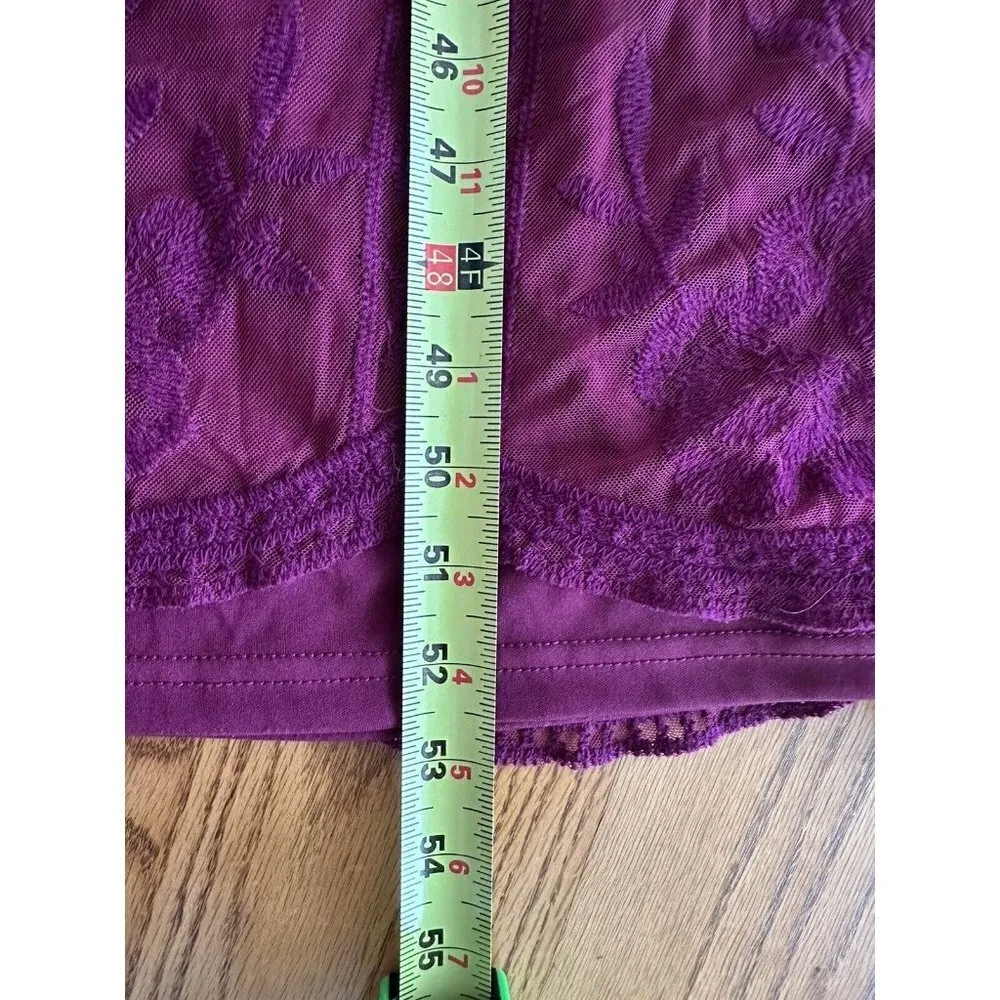 PinkBlush Dress Size Small Maternity Burgundy Lace Maxi Long Overlay - Image 11