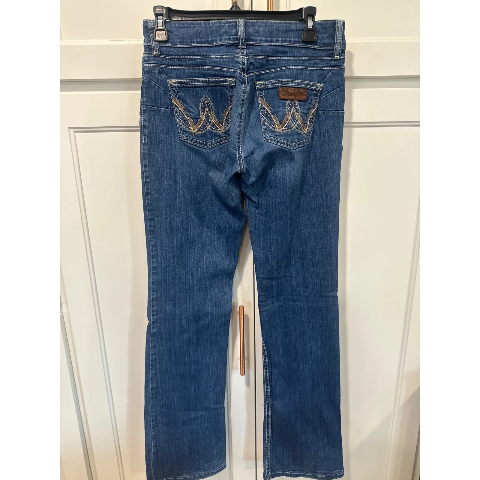 Wrangler Women's Bootcut Jeans Medium casual western Wash Denim Size 3/4 x 34 - Image 6