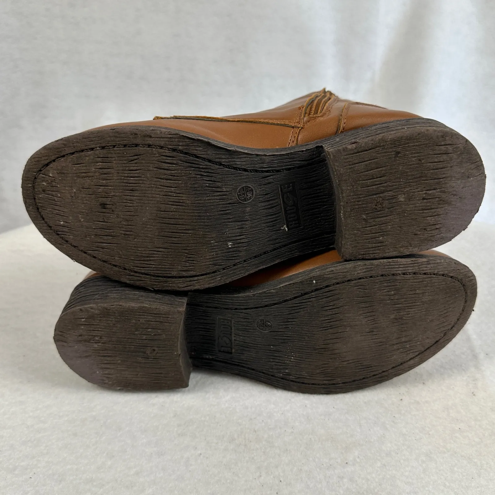 Rouge Brown Lace Up Combat Ankle Boots Side Zip Buckle Detail‎ Womens 6.5 Grunge - Image 6