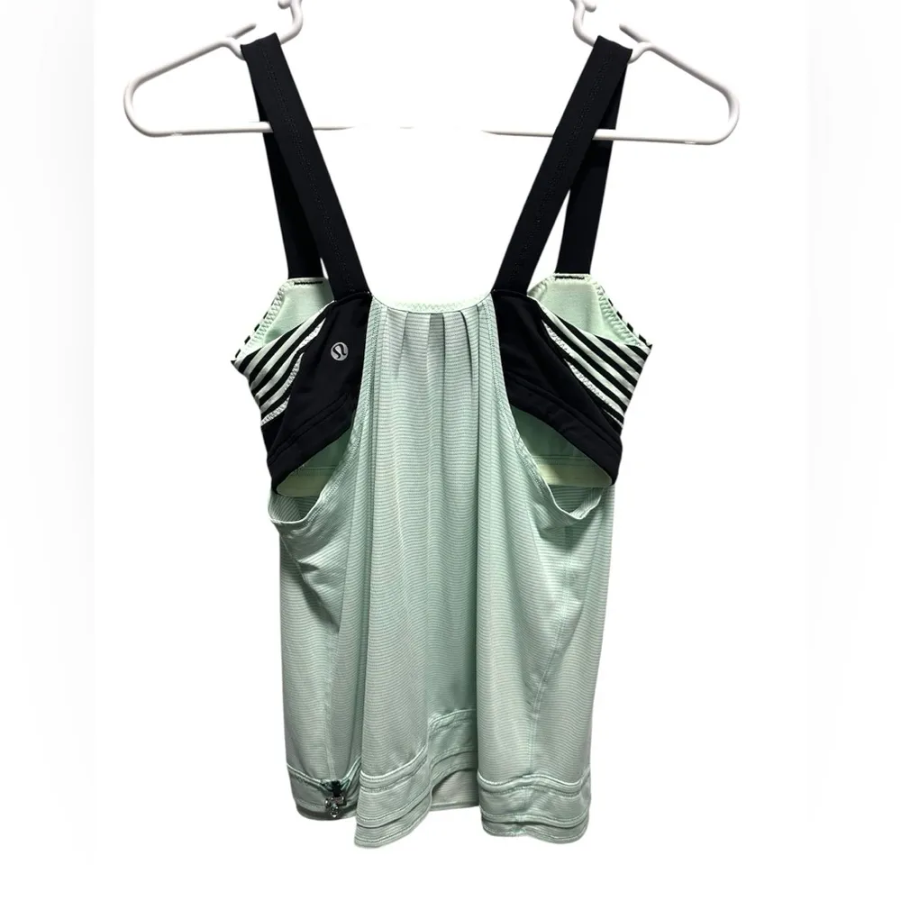 LULULEMON Run Back On Track Tank Top Mint Moment size 8 mint/seafoam/black - Image 5