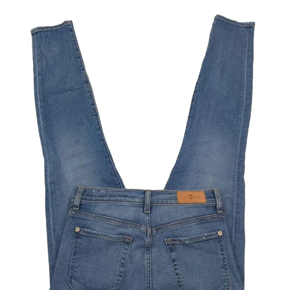 J1017 GUC $178 7FAM High Rise Skinny Ankle size 29 - Image 3