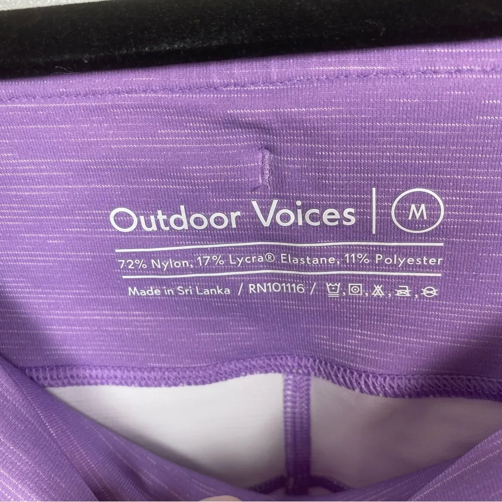 Outdoor Voices Light Purple Ombre TechSweat 7/8 Leggings Sz.M - Image 7