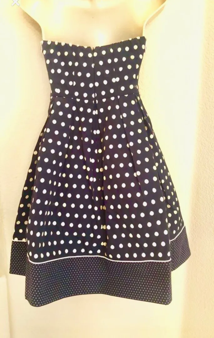 NWOT  New York strapless navy blue and white dress. S XS - Image 4