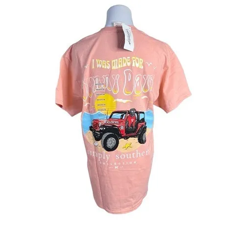 Simply‎ Southern Patrol Sherbet T-shirt Graphics "Sunny Days" sz MEDIUM NWT - Image 2