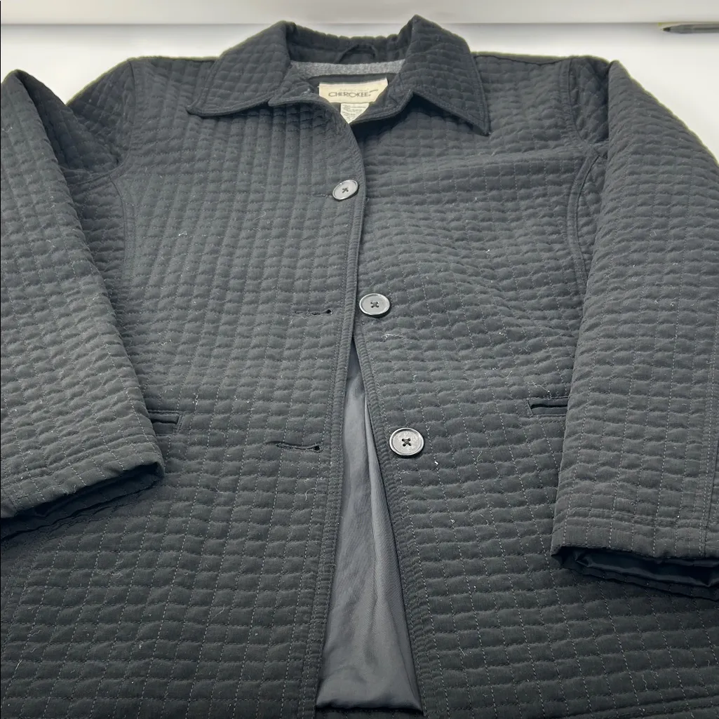 Cherokee Women's Black Quilted Utility Jacket - Image 8