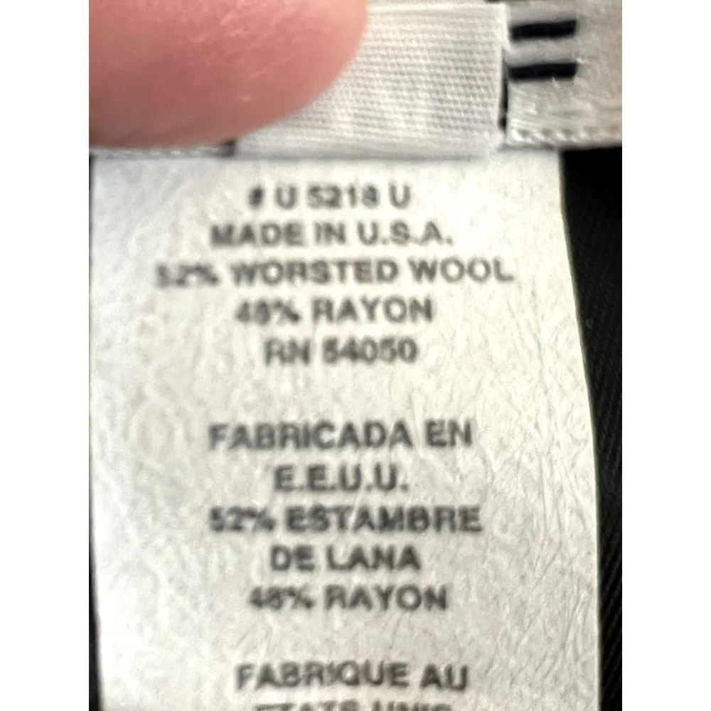 Rena Rowan size 14 houndstooth pencil skirt wool & rayon lined hidden zipper - Image 6