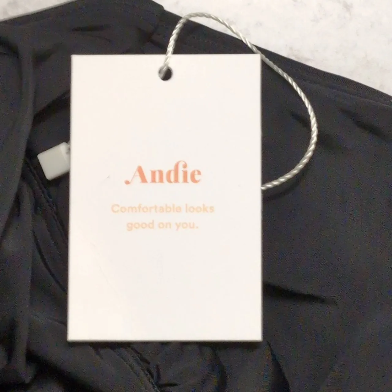 NWT Andie Lanikai Black V-Neck Spaghetti Straps One Piece Swimsuit Medium Tall - Image 8