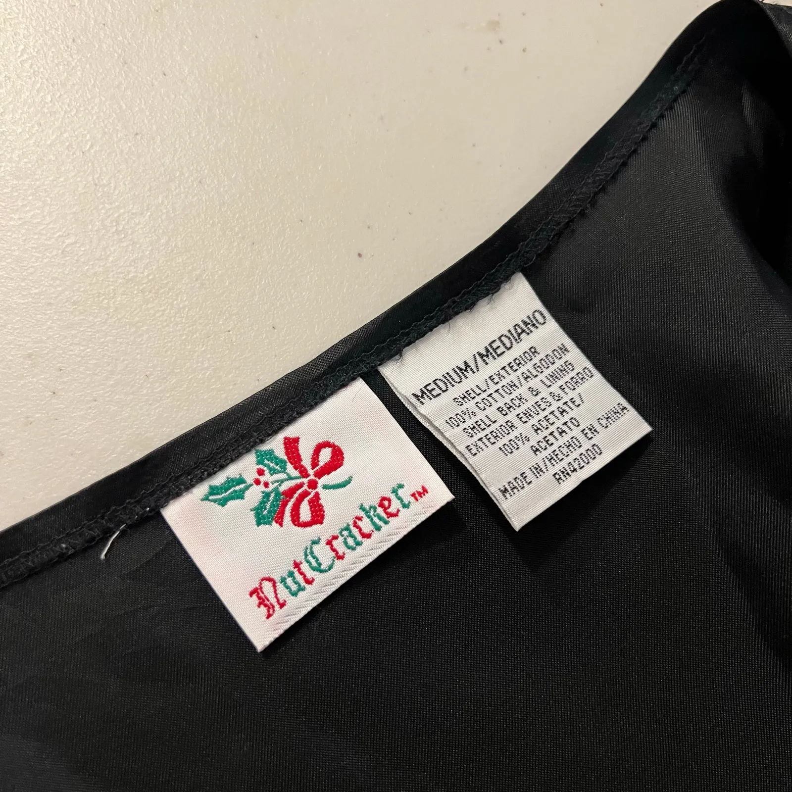 Vintage 90s Nutcracker Cotton Holiday Print Button Front Back Tie Vest Size M Red Size M - Image 6