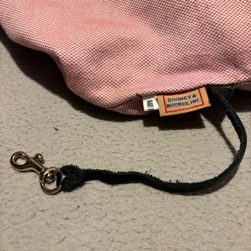 Dooney & Bourke Vintage 90's Black Grey Large Tote Monogram Signature Canvas - Image 5