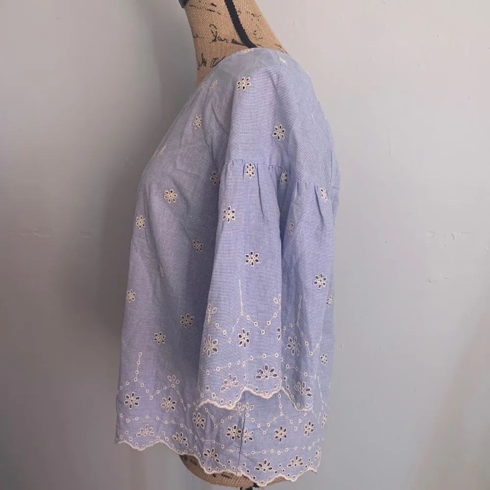 Sanctuary Blue and White Striped Blouse - Image 3