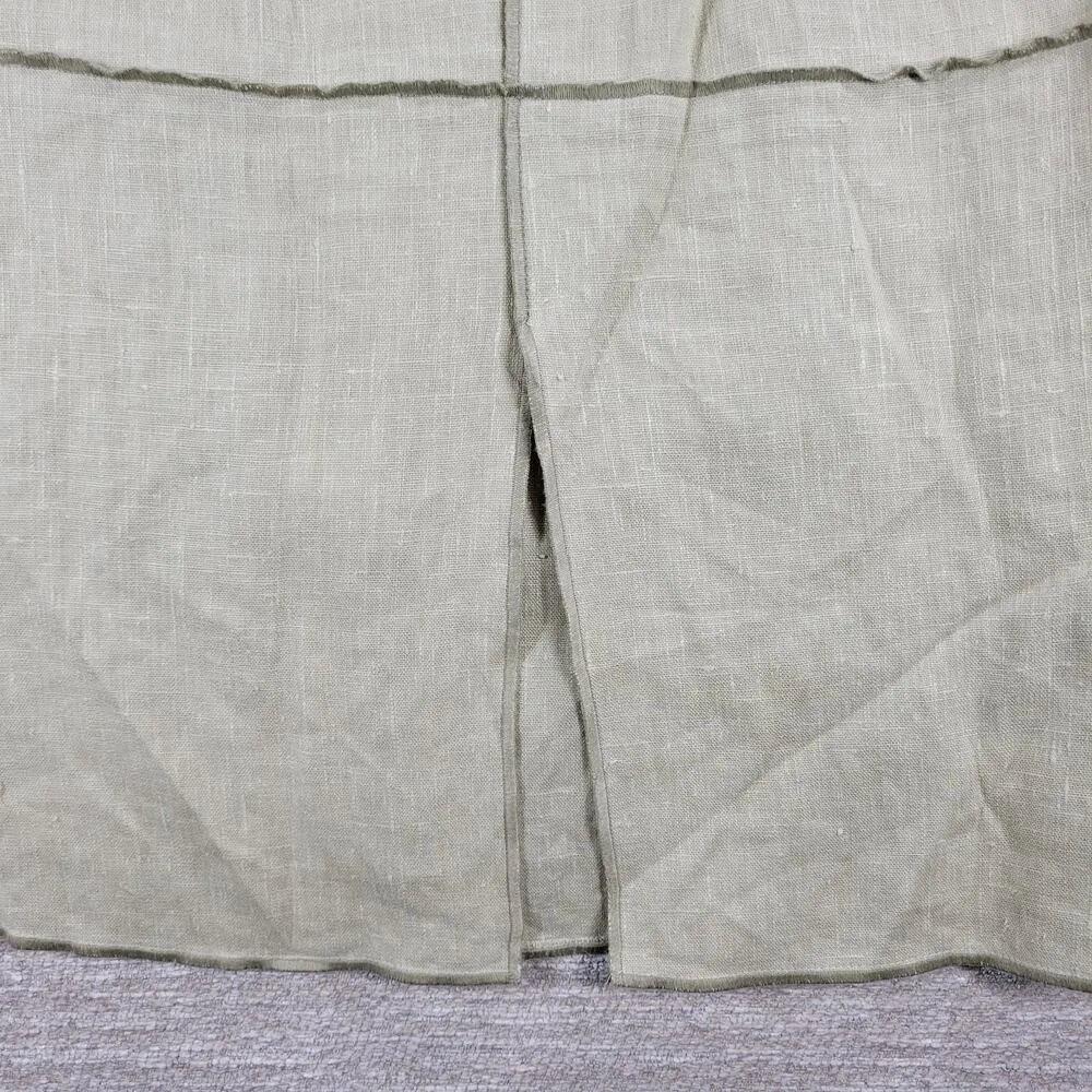 Harve Benard Linen Skirt Womens 6 Tan Lightweight Tie Waist Lagenlook Minimalist - Image 10