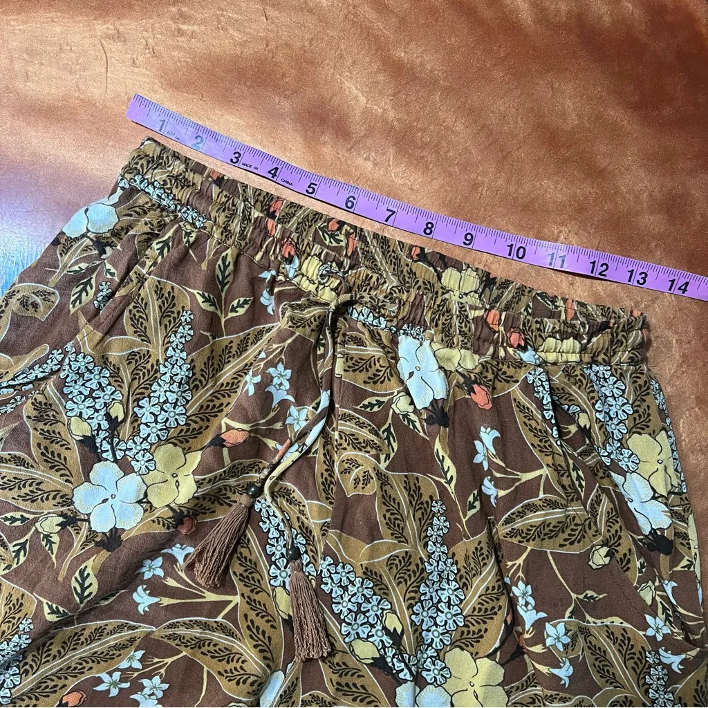 Spell & The Gypsy Bianca Brown Floral print wide leg pants size small - Image 14
