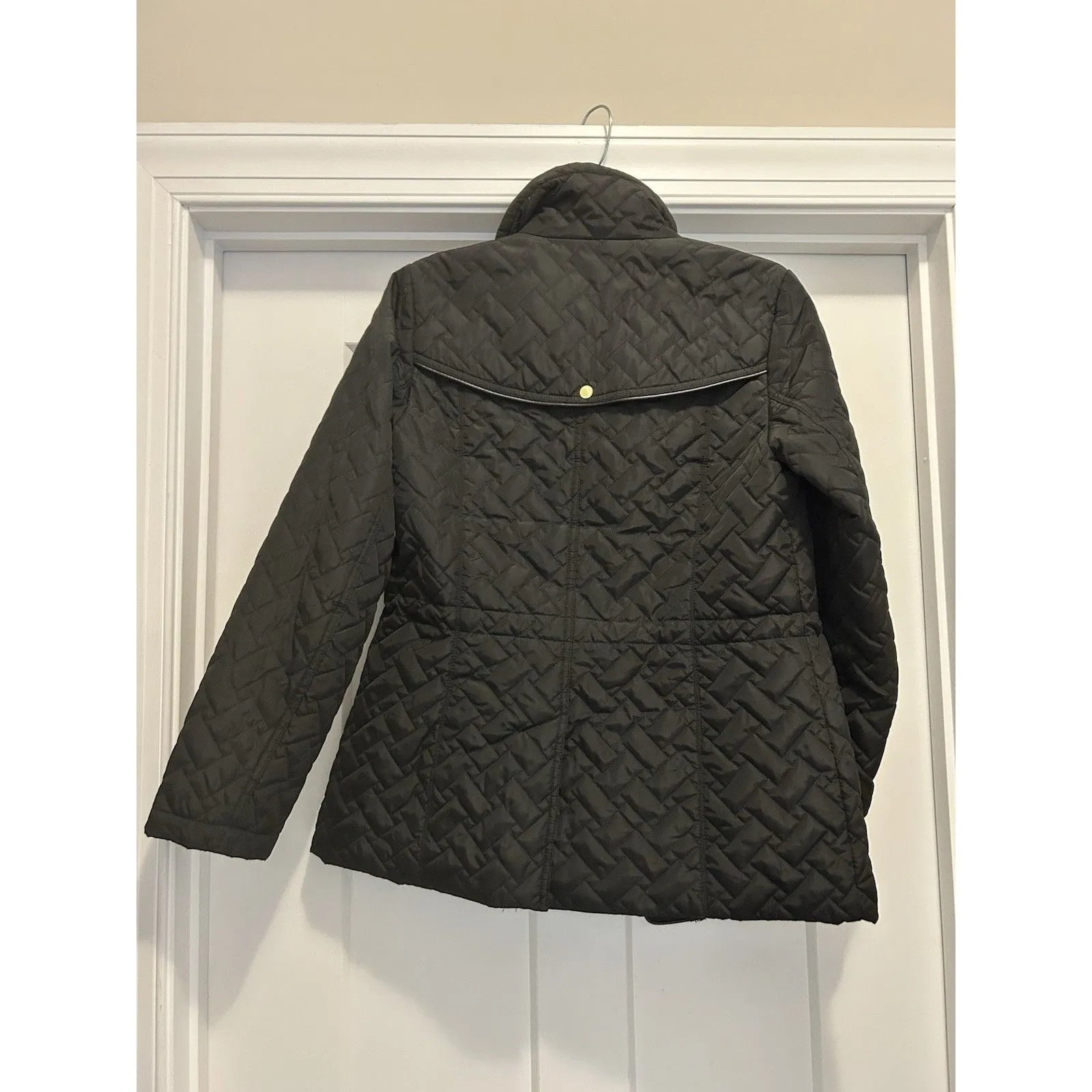 Cole Haan Women's Size Small Quilted Black Coat Jacket Warm Cozy City Classic - Image 6
