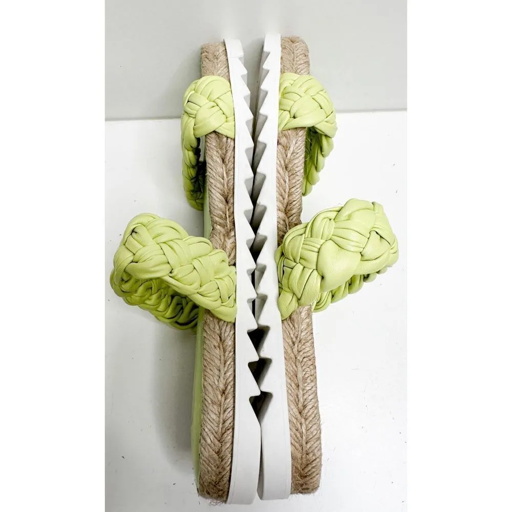 Marc Fisher Sandals Womens Size 6 Green Jaimee Leather Espadrille - Image 7