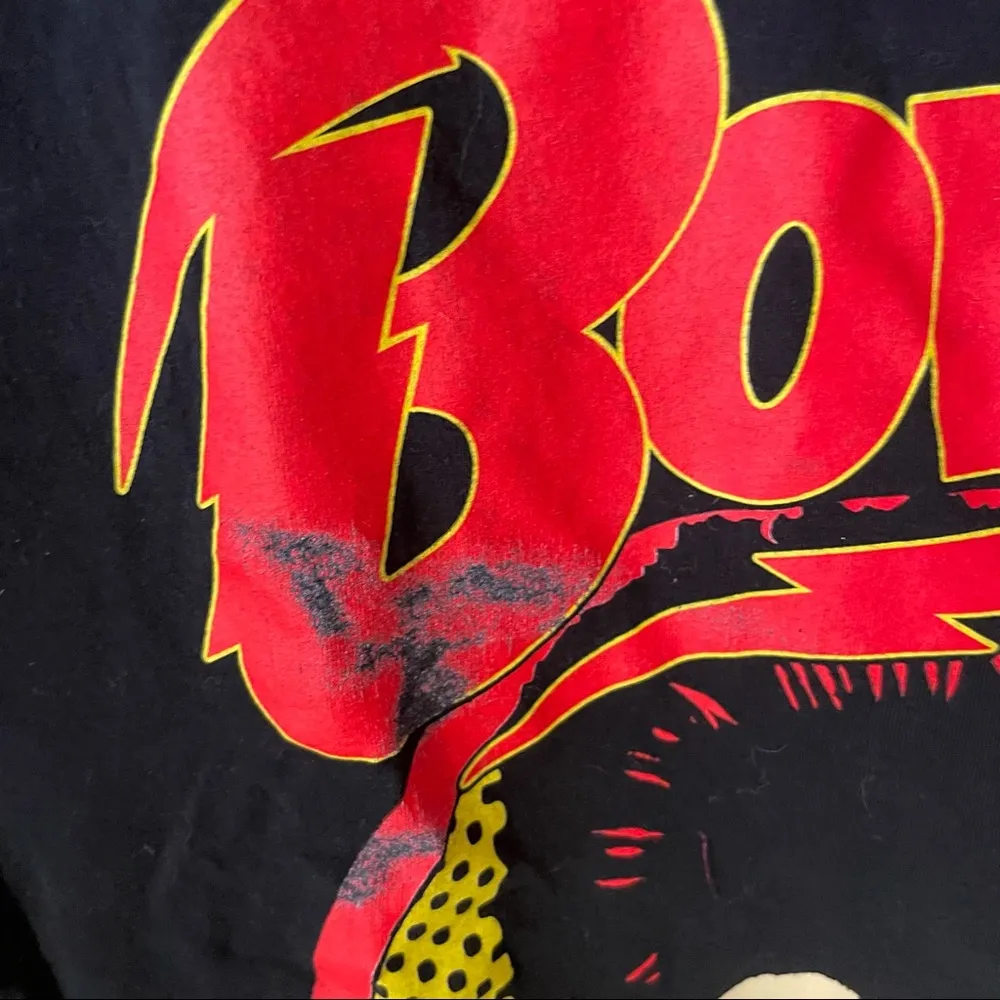 David Bowie grunge Tshirt print band tee shirt top - Image 2