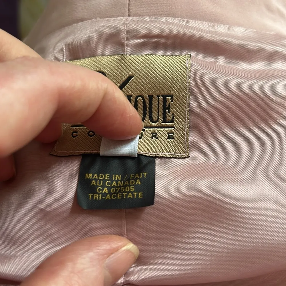 Unique Couture Mauve Beaded Formal Jacket sz 10 Pink - Image 7