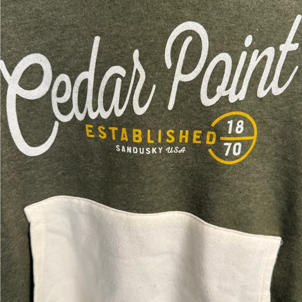 Good Land Cedar Point Hoodie Size Large Nostalgia Graphic Whimsy Gift Souvenir Green - Image 3