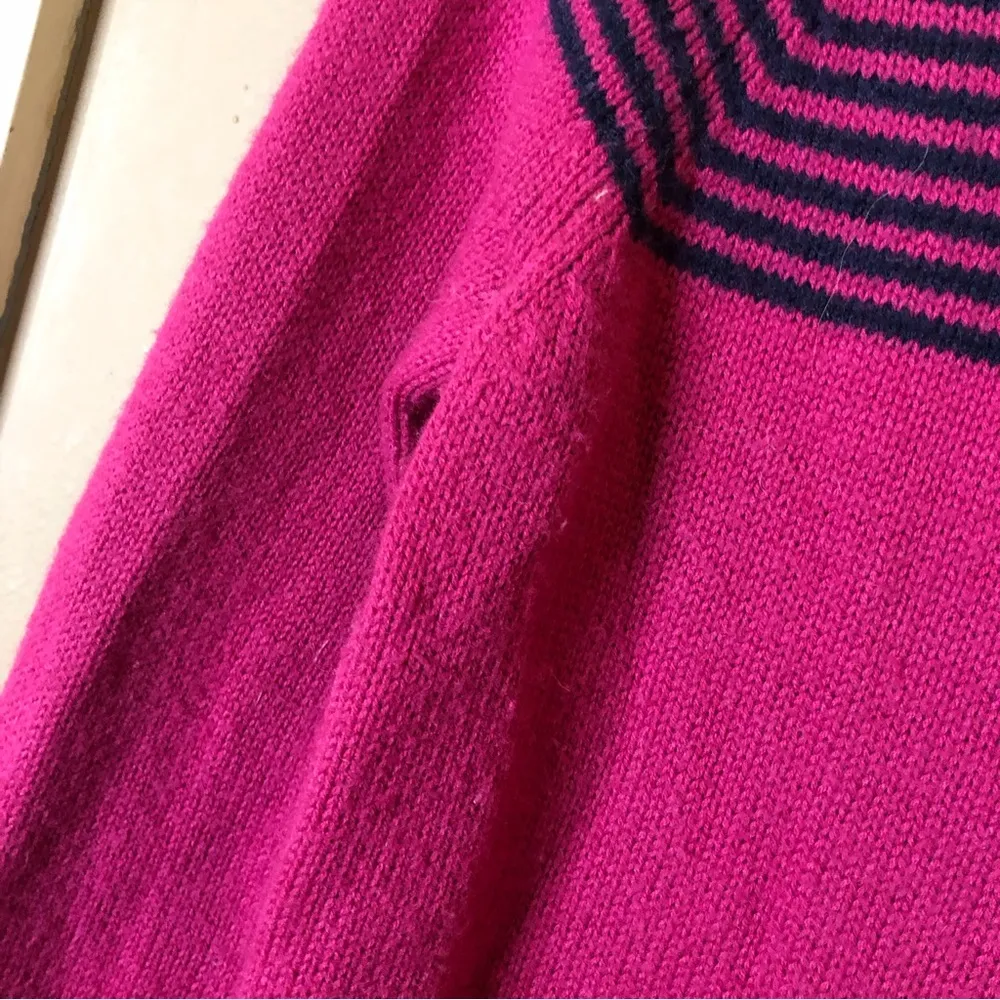 Talbots Stripe Lambs wool Sweater Pink‎ Blue Small petite - Image 4