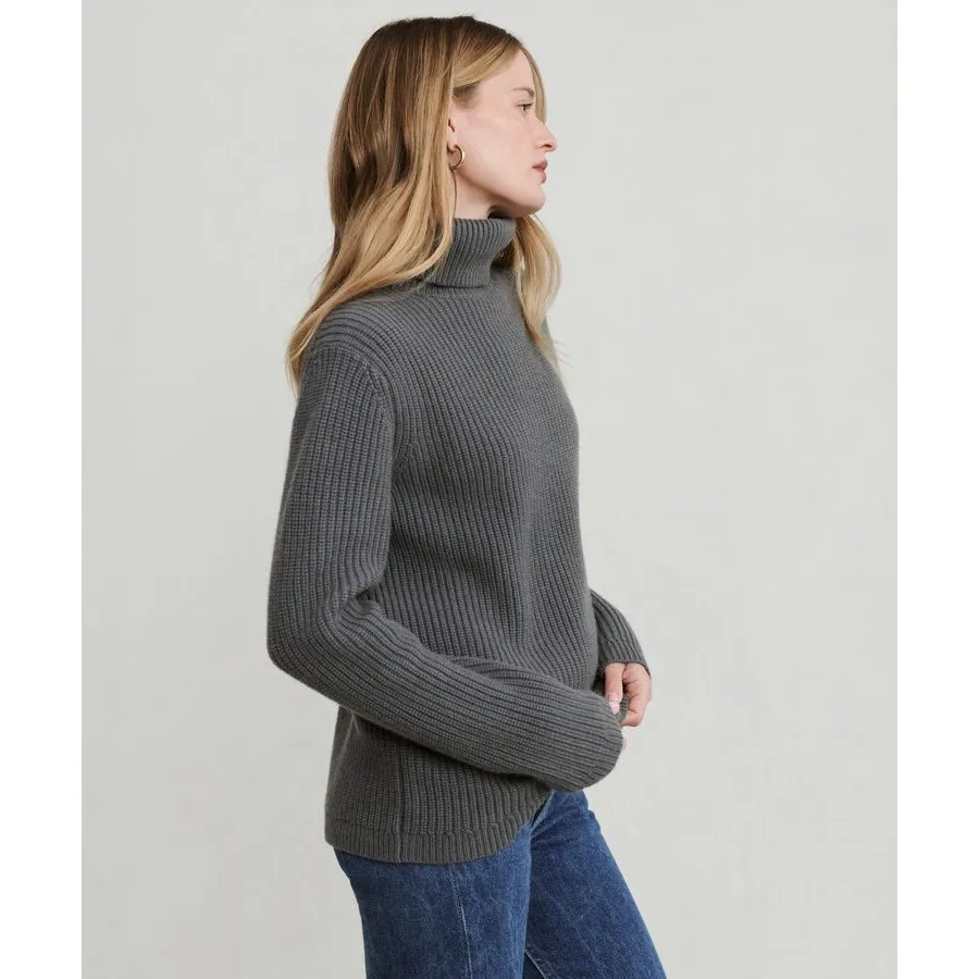 Jenni Kayne Cashmere Turtleneck Sweater Size XS Storm Gray - Image 2
