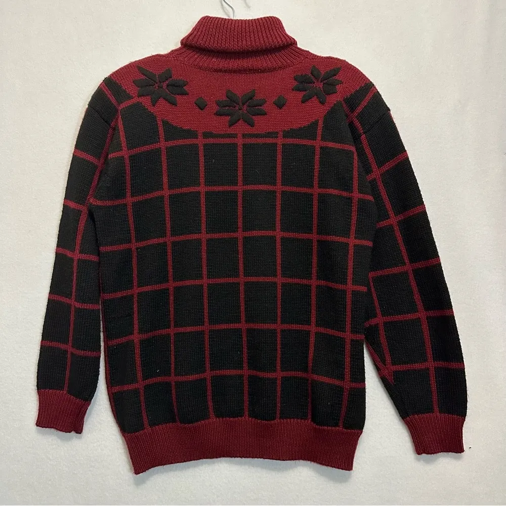 Vintage Adrienne Vittadini Sport Women’s Sweater Wool Embroidered Size M - Image 3