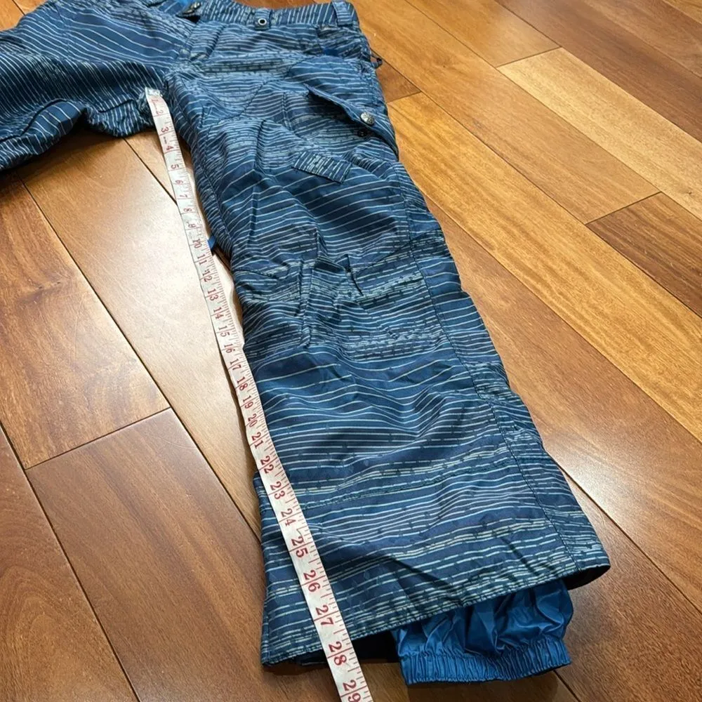 Burton Snowboarding Dry Ride pants Blue Purple Striped Multicolor Cargo Pants XS - Image 14