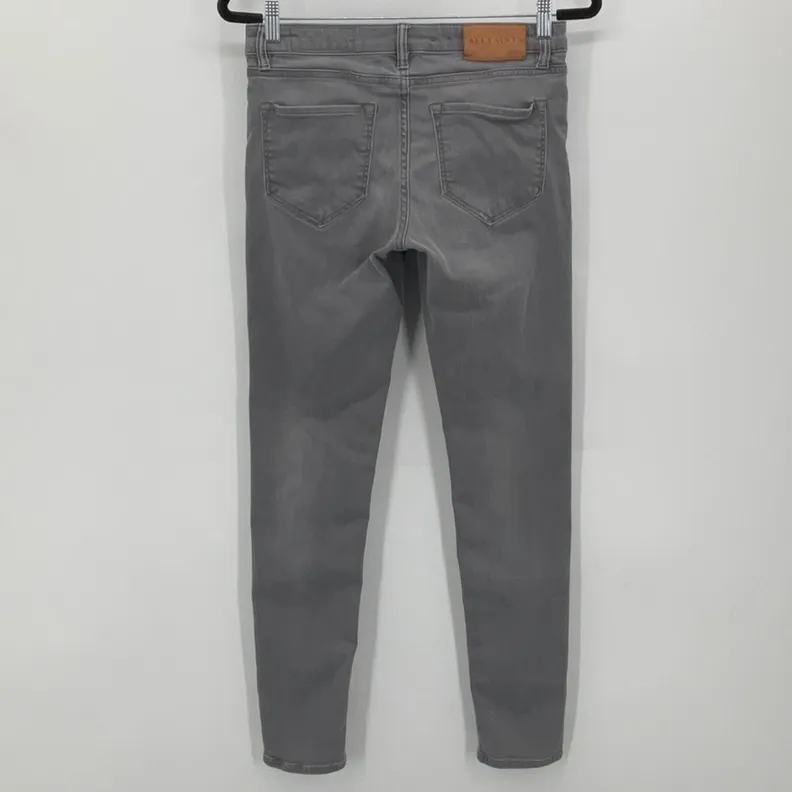 All Saints Mast Low Rise Skinny Fit Gray Jeans Size 29 - Image 6