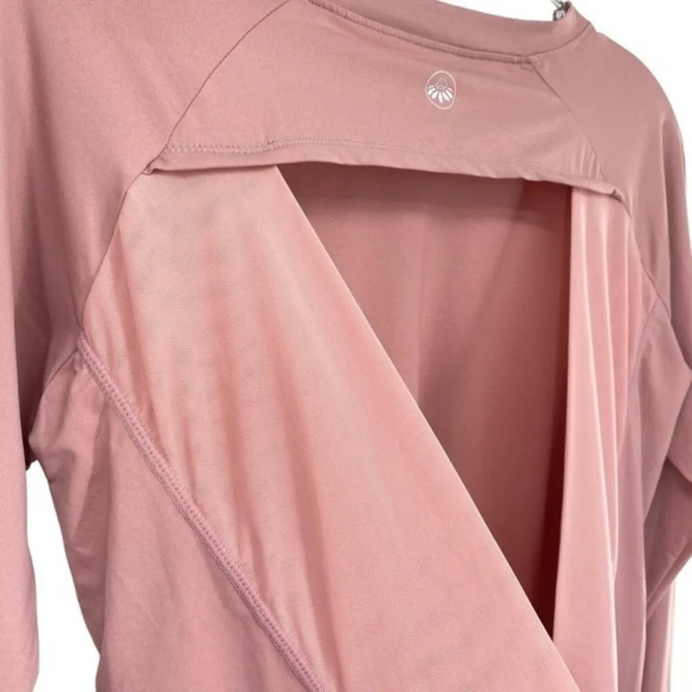 Senita Athletics Long Sleeve Wrap Open Back Top Activewear - Image 4