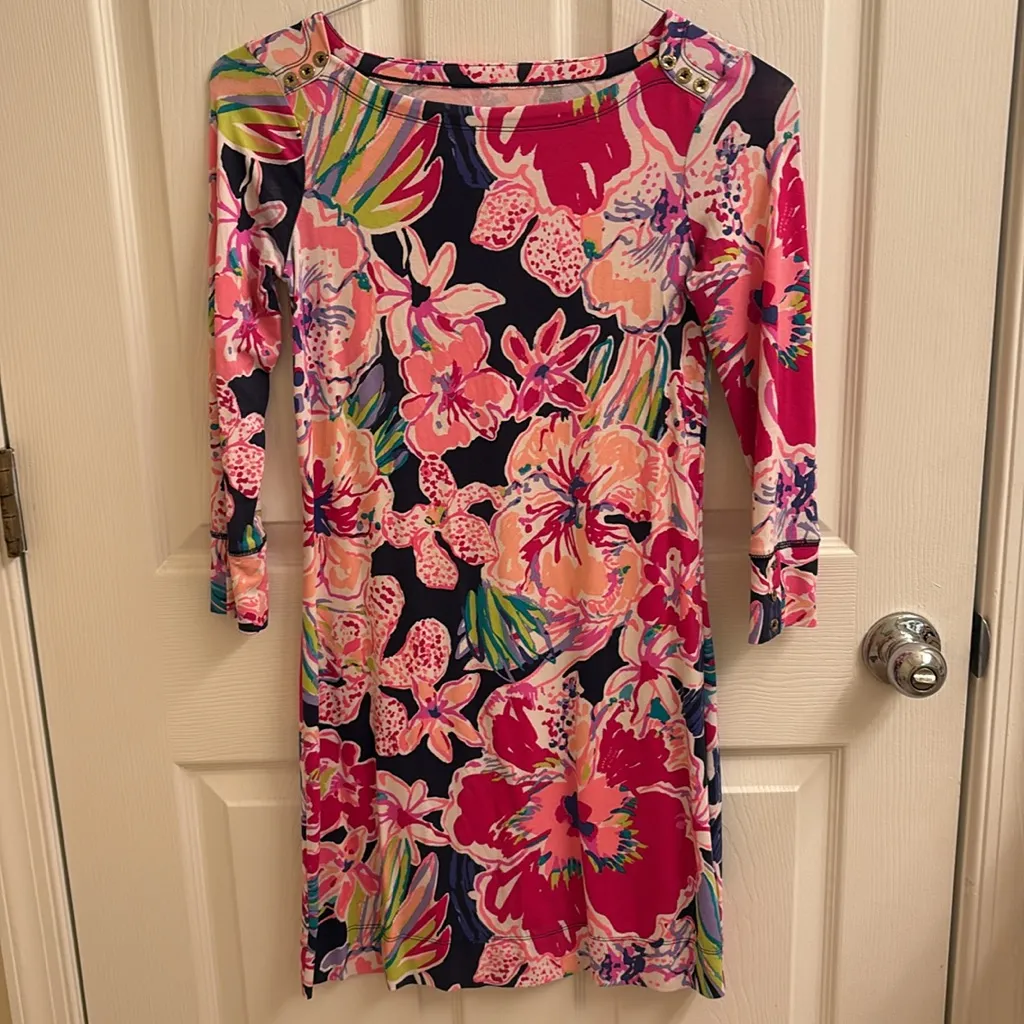 Lilly Pulitzer Sophie Dress in Bright Navy Tipping Point size XXS - Image 2
