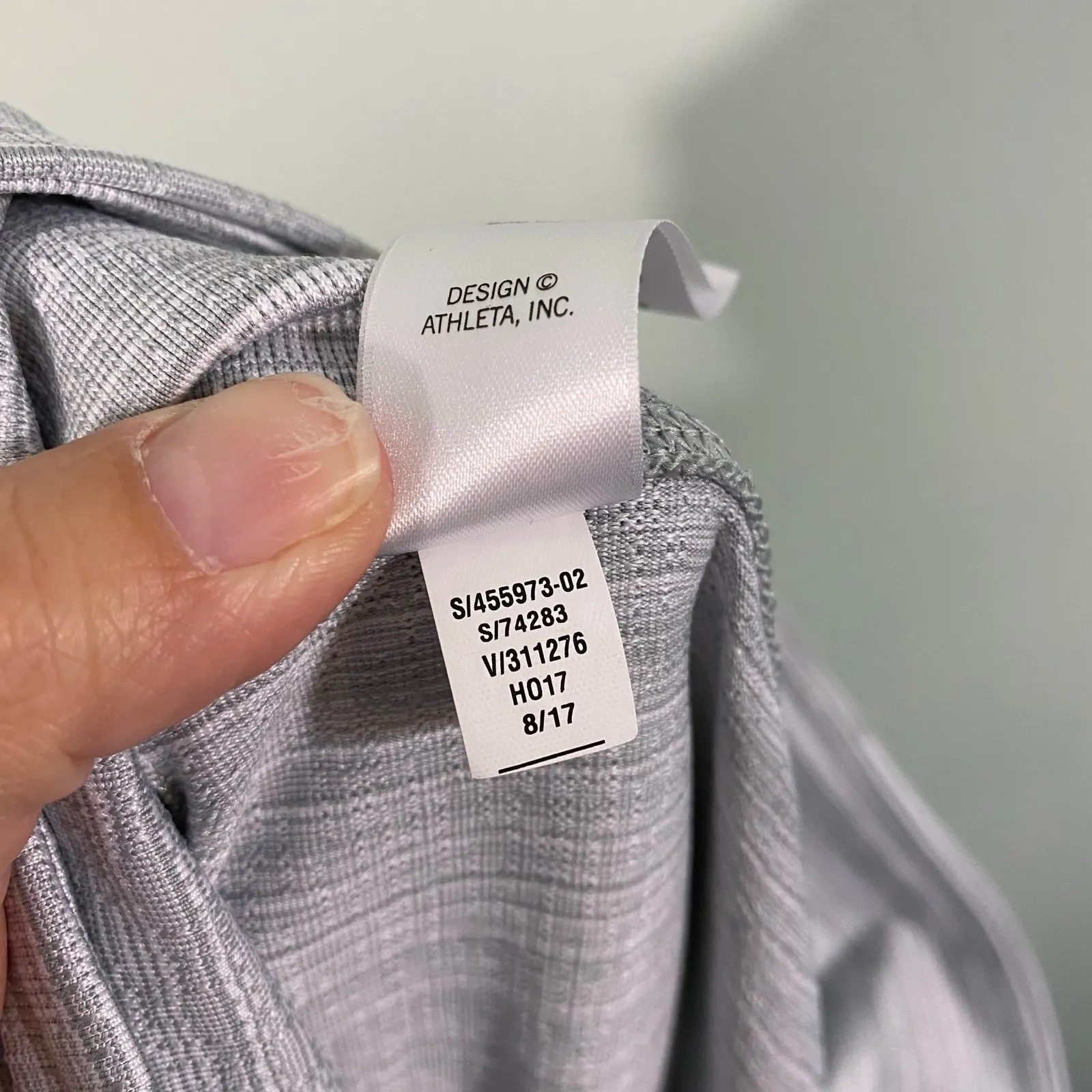 Athleta Women Grey Jacquard Textured Chaturanga 7/8 Ankle Leggings Size M - Image 9