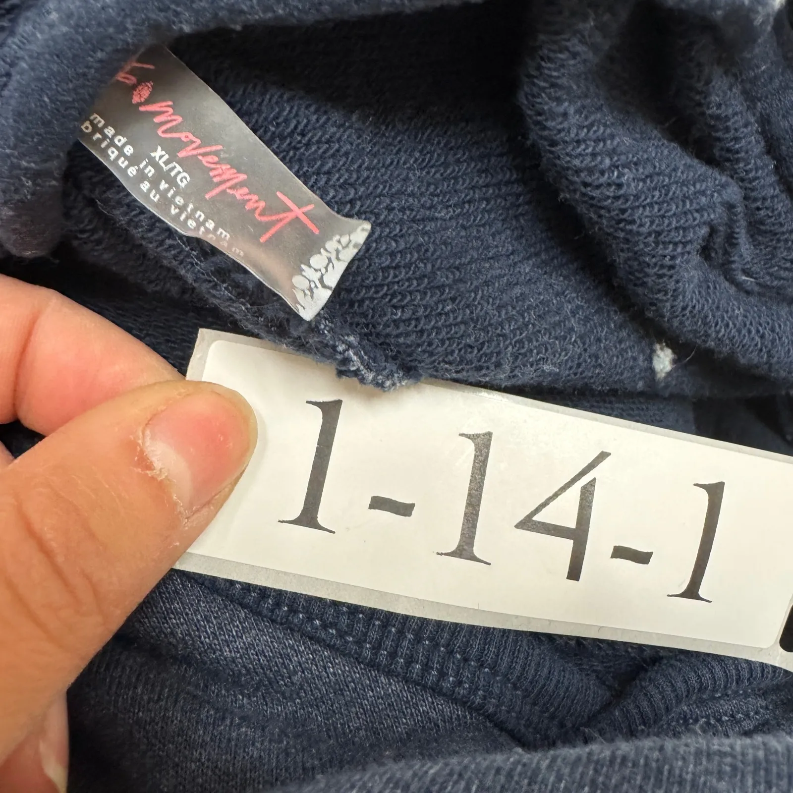 Free People Romper Womens X Large Blue Such a Flirt Hoodie Playsuit OB2142524 - Image 5