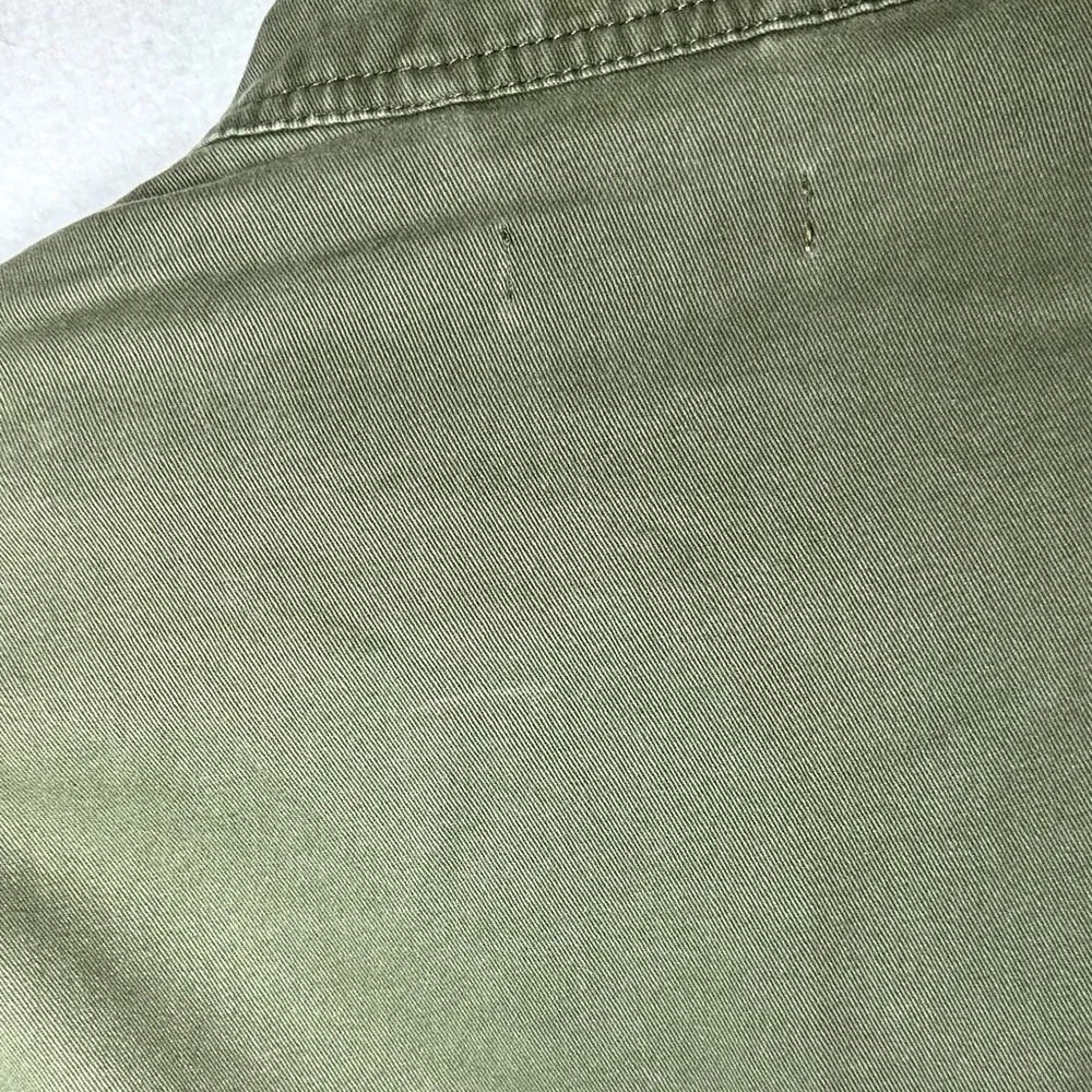 Democracy Utility Jacket Women's M Army Green Olive Military Embroidery Pockets - Image 9