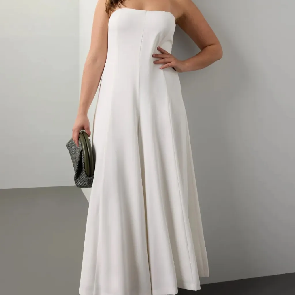 Rosetta Getty RTR Strapless Jumpsuit‎ Size 12 White - Image 13