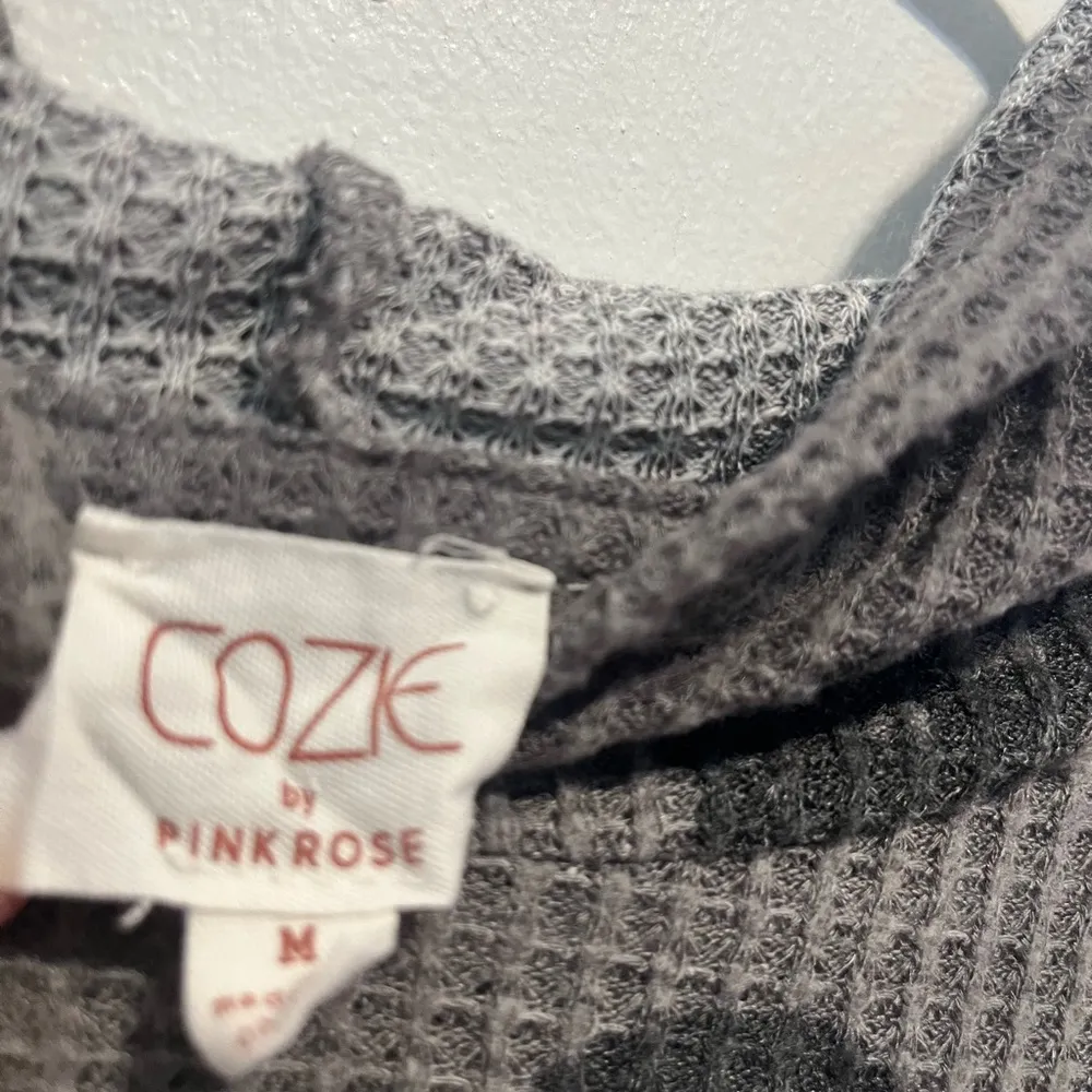 Gray Hoodie with Skull Pattern medium NWOT - Image 2