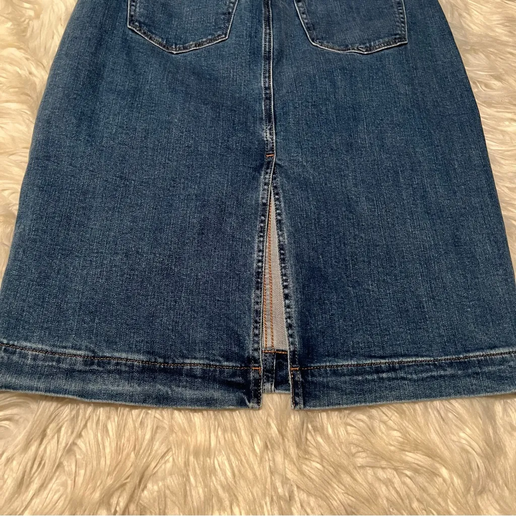 J. Crew Factory Denim Midi Skirt in Cape Blue Wash 2 - Image 10