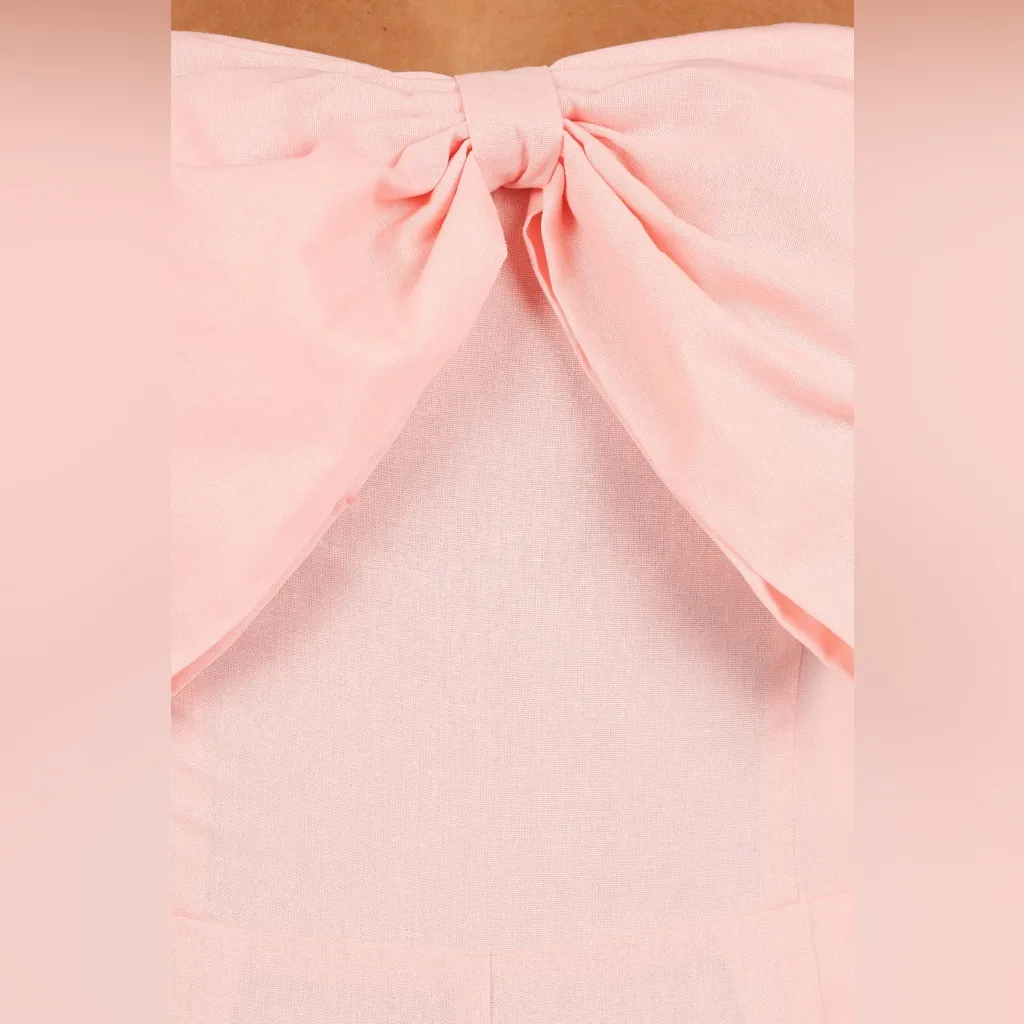 Petal & Pup Poppy Bow Detail Strapless Cotton Blend Jumpsuit, Size Small, $89 - Image 13