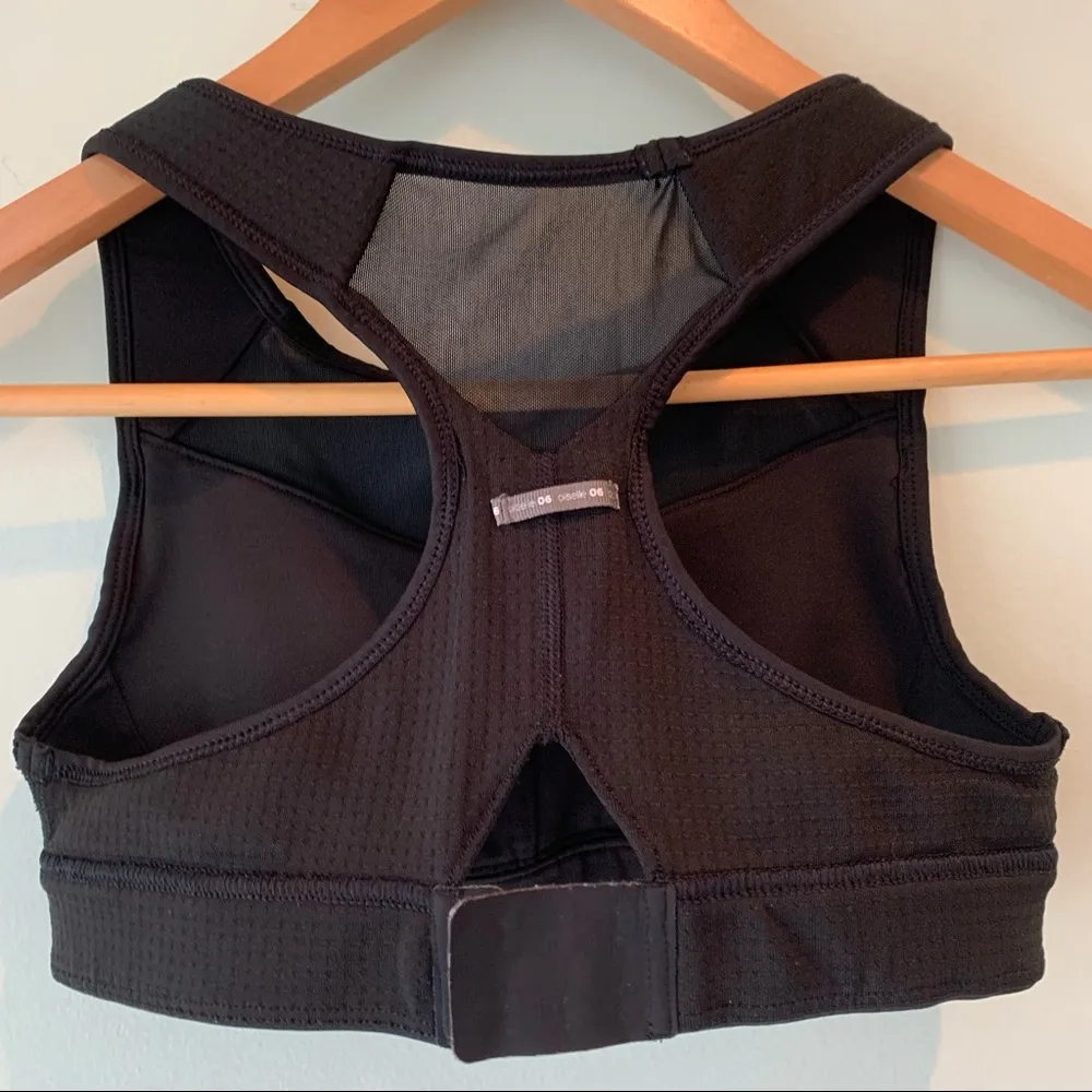 Oiselle Black Mesh Sports Bra Athletic Running XC 6 - Image 3