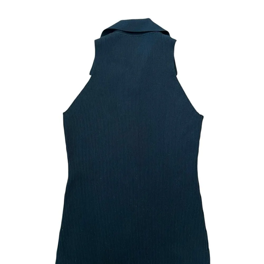 Favorite Daughter Women’s Lena Black Ribbed Knit Collar Sleeveless Midi Dress L Size L - Image 10