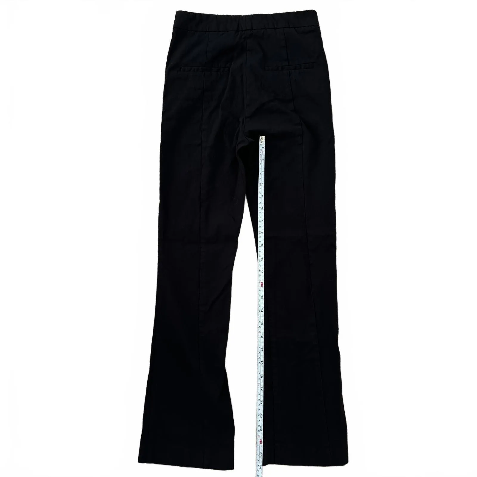 Mango  Flared Ankle Trouser Pants BLACK Size 2 - Image 6