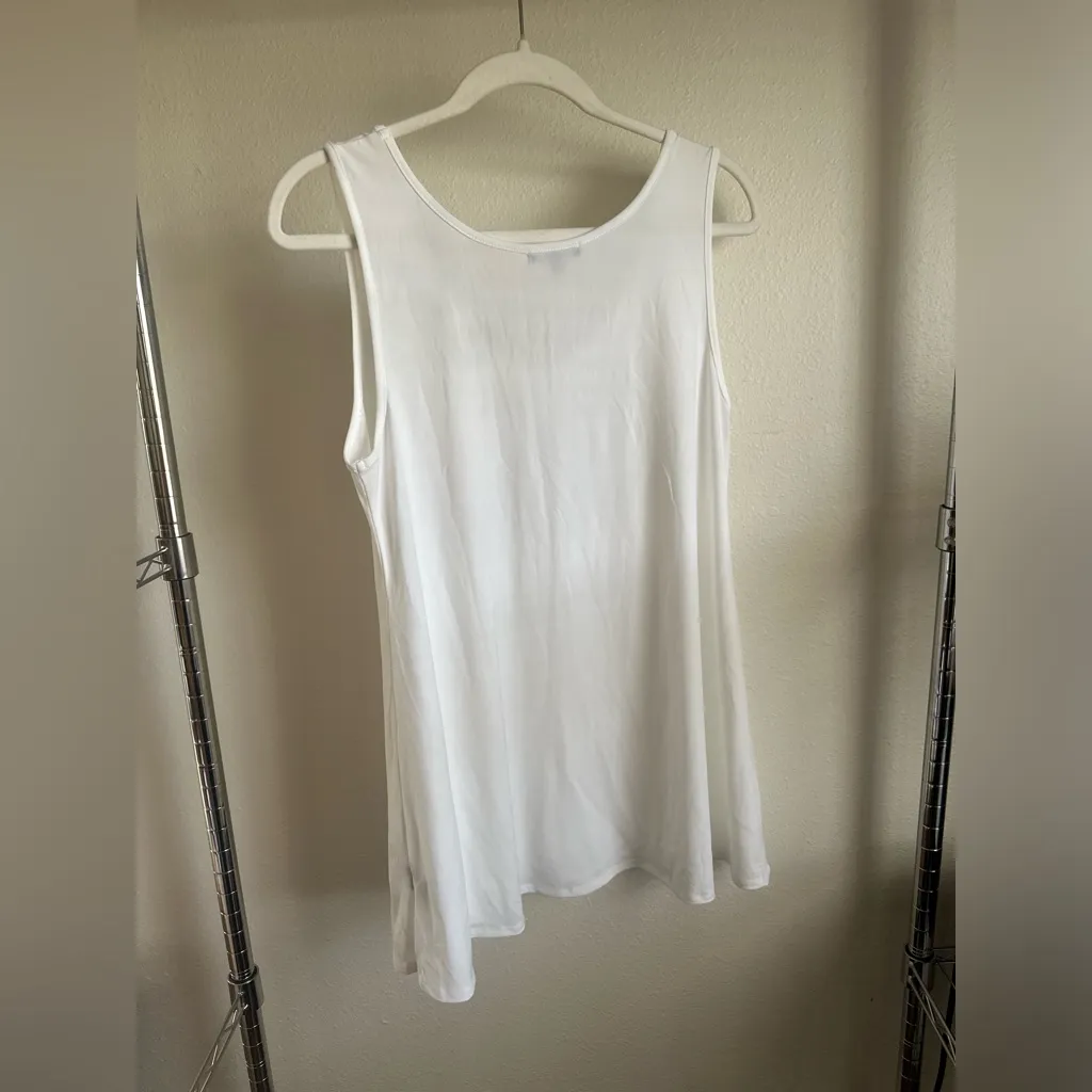 FRANNE GOLDE CREAM sleeveless Top. Size L - Image 4
