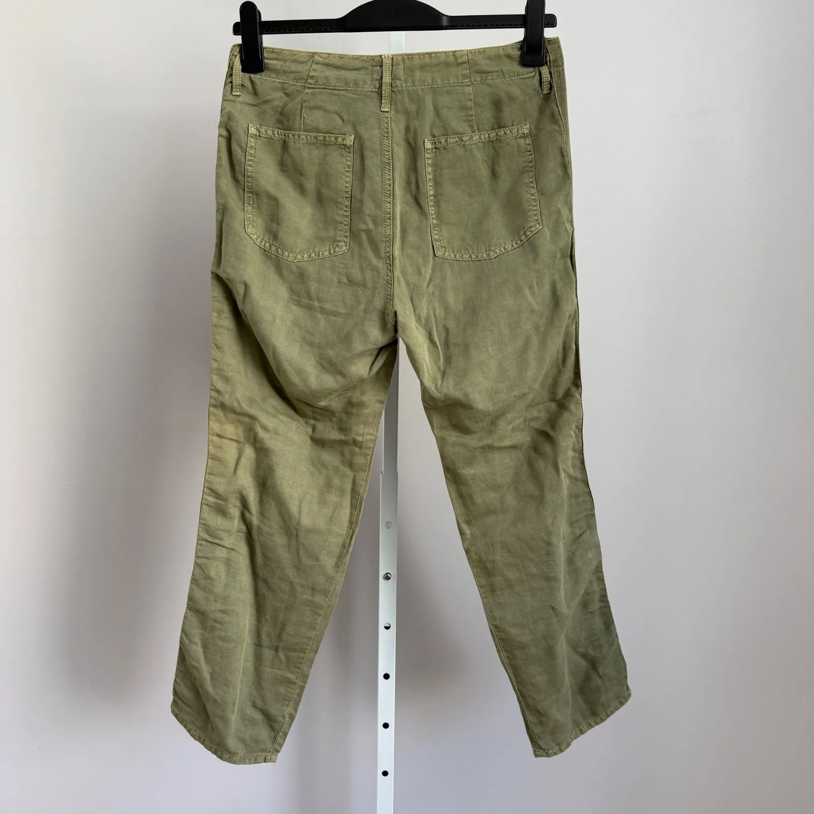 MOTHER Womens Size 28 Green Crop Utility Pants‎ Casual Linen Blend Trousers - Image 8