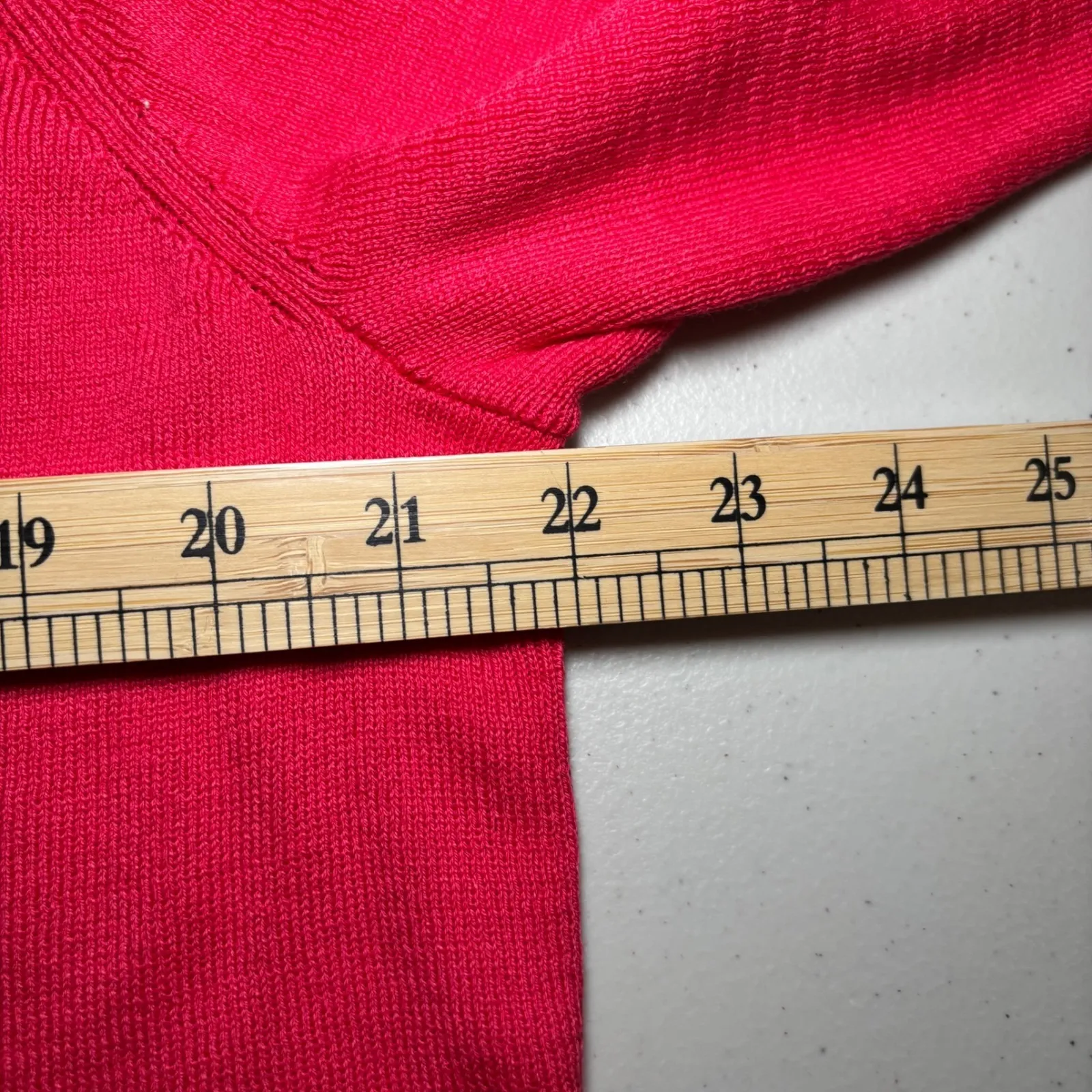 Talbots NWT Pink Raspberry‎ Flutter Sleeve Cotton Modal Blend Cardigan XL - Image 9