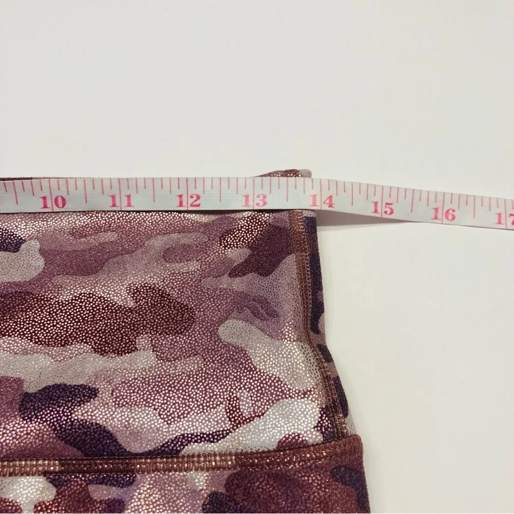 Fabletics‎ Define PowerHold Mid-Rise Legging Wicking UPF Large Pink Shine Camo - Image 7