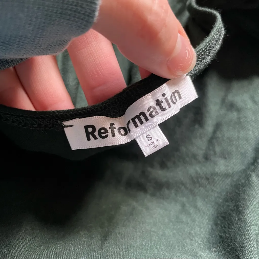 Reformation Jazlyn Knit Halter Maxi Dress Forest Green Size Small - Image 5