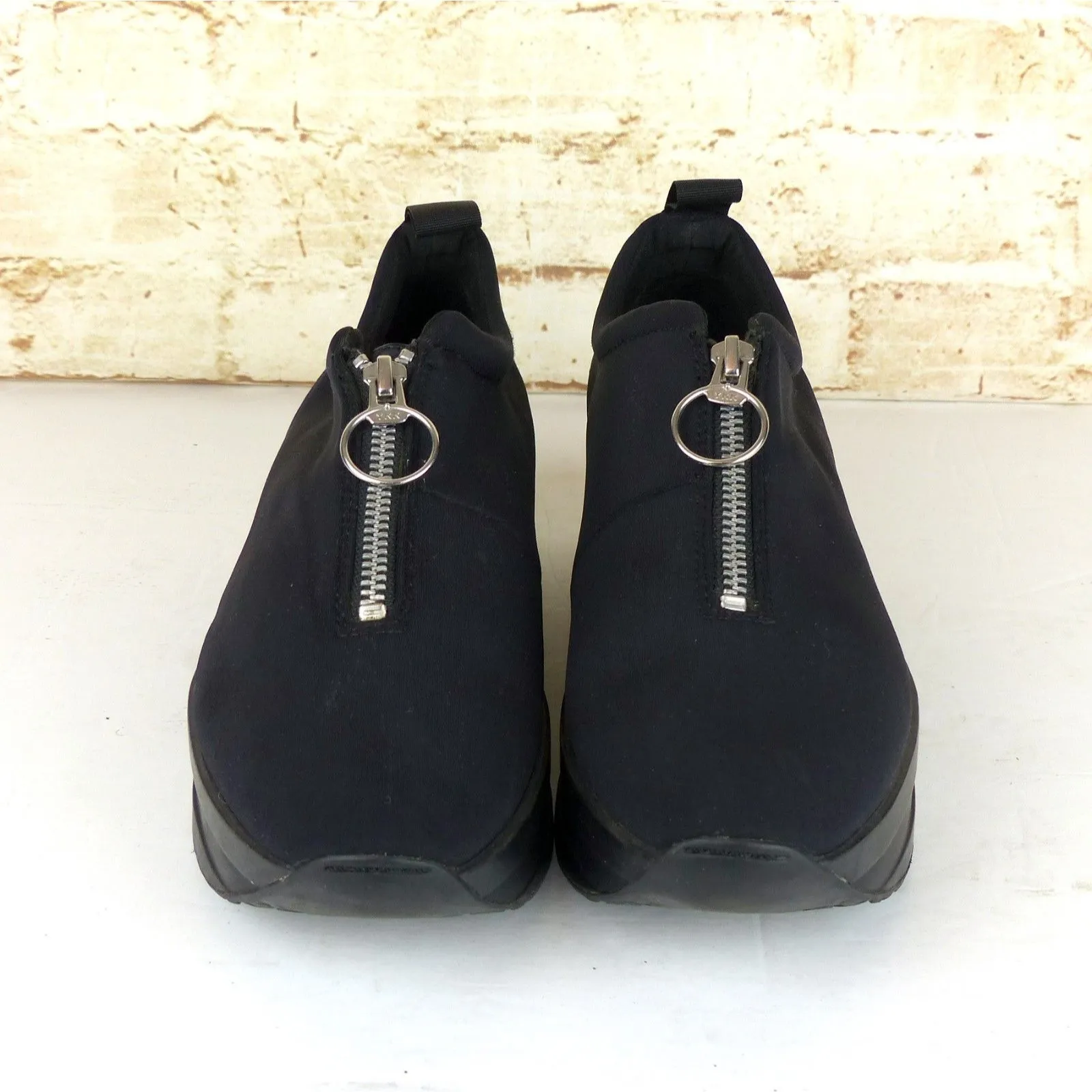 Vagabond Platform Sneakers Womens 38 8 Black Neoprene Casey Sister Zip Techwear - Image 4