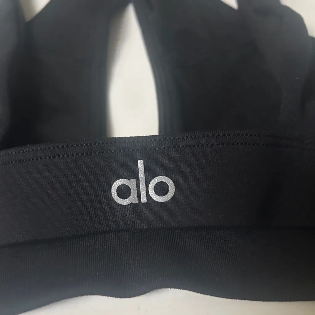 ALO Yoga Airbrush Destination Bra - BLACK XS - Image 8