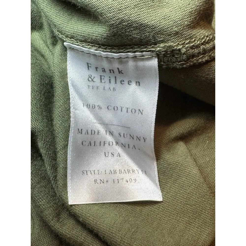 FRANK & EILEEN Olive Green Barry Lab Button Up Shirt SIZE XS Soft Cotton - Image 9