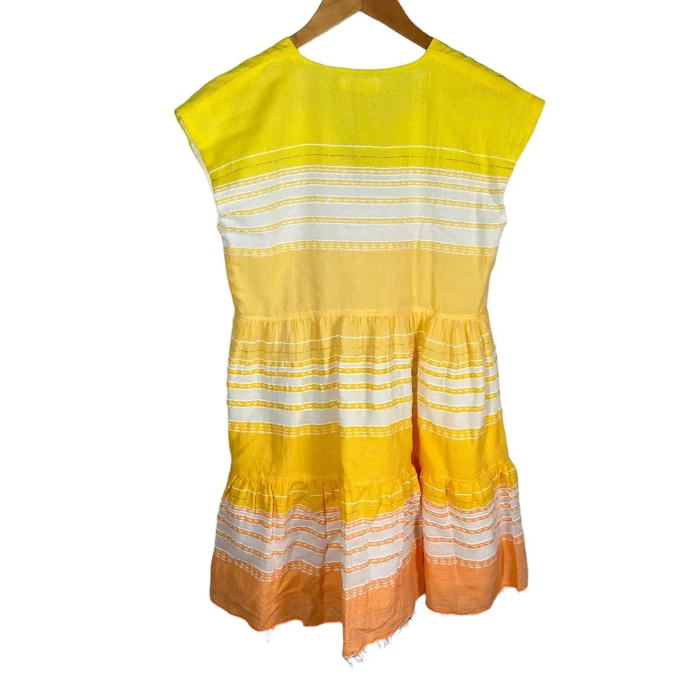 lemlem Stripe V Neck Sleeveless Mini Dress Coverup Size XS - Image 5